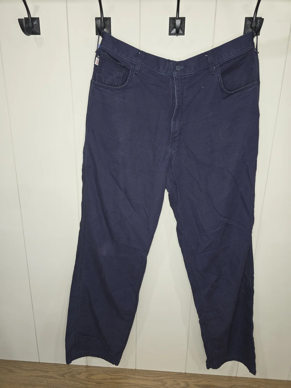 Mens Carhartt Cat 2 Flame Resistant. Navy Durable Size 38/34 Cargo